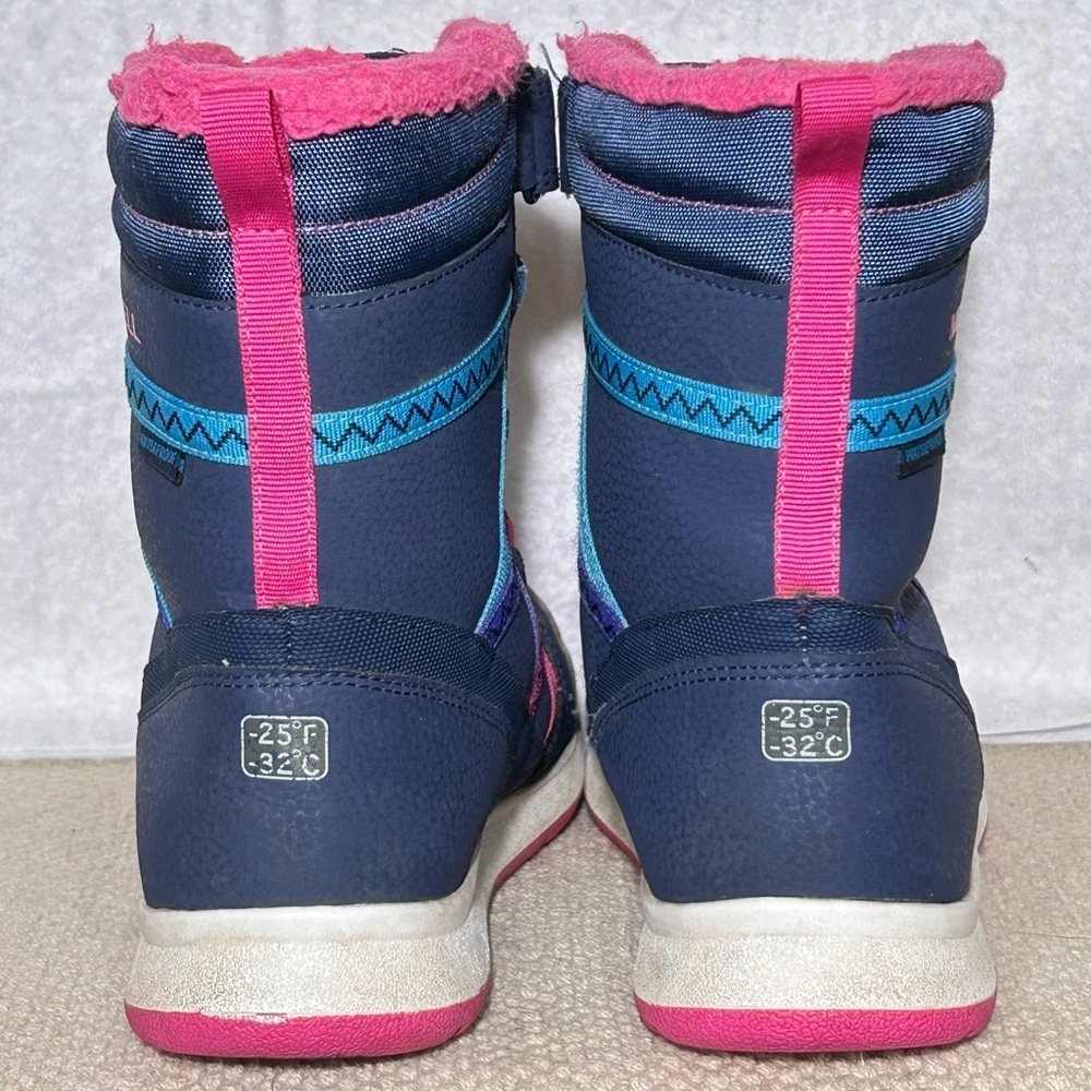 Merrell Big Kids Blue Snow Crush 2 Waterproof 200g Warm Snow Winter Boots SZ 5M - Picture 4 of 12